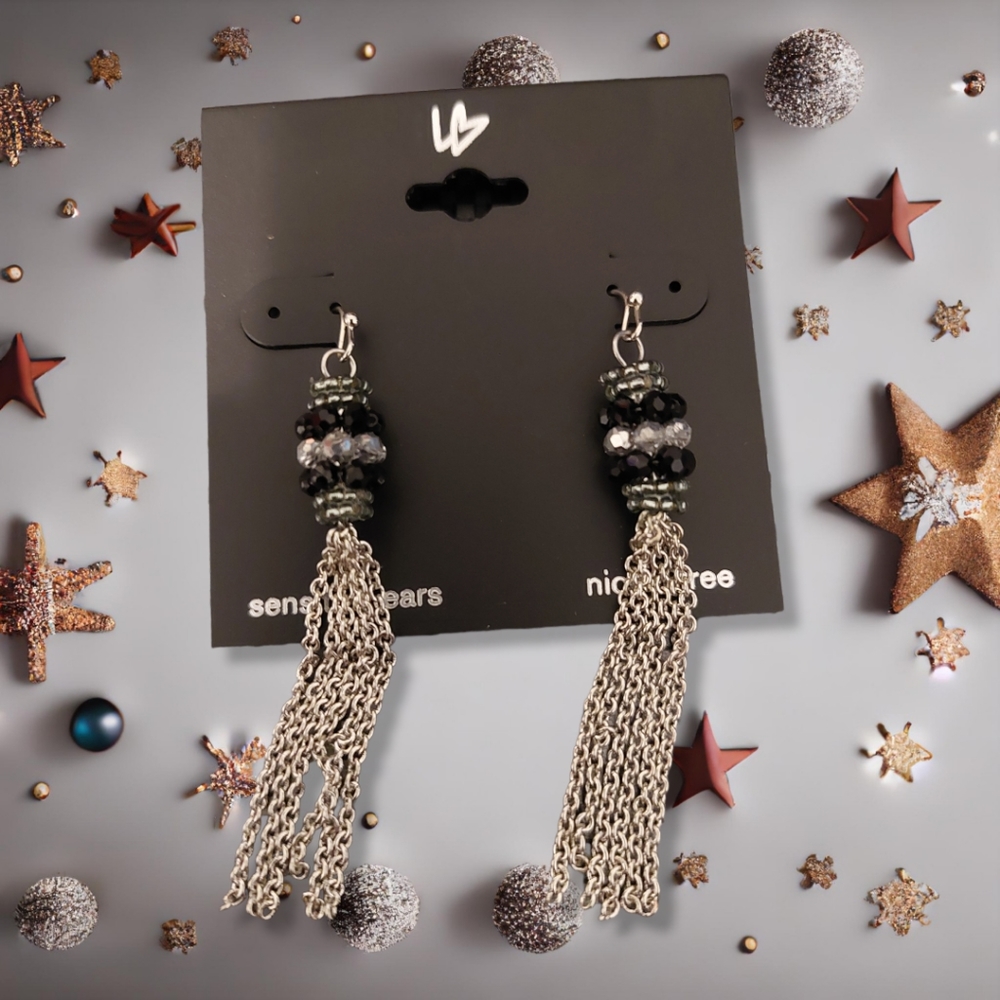 Lane Bryant Gem Cluster Chandelier Earrings